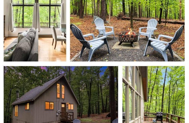 Cozy A-Frame w Fireplace, Fire Pit, Grill & WiFi