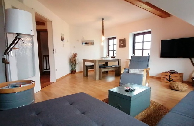 Cozy apartment in Scandinavian-maritime style near Baltic Sea beach