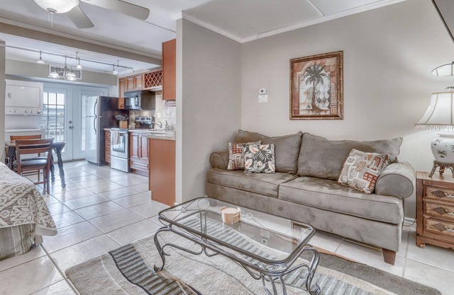 Cozy studio with pool access, central AC, and private washer/dryer