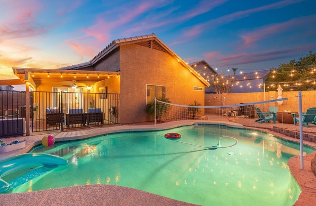 Desert Oasis: 3BR Home with Heated Pool Near San Tan Mall