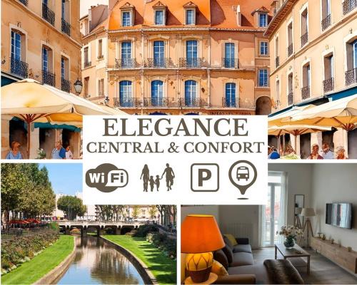 ELEGANCE Castillet - Plein Centre Proche Gare Bus et Transports - IDEAL COUPLE ou PRO - Moderne et Confort - OFFRE SPECIALE