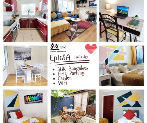 Epicsa - Quiet Bungalow, 3 Bedroom with Parking & Garden