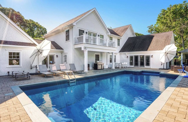 Expansive Hampton Bays Home on over an Acre, Heated Pool, Sport Court,.
