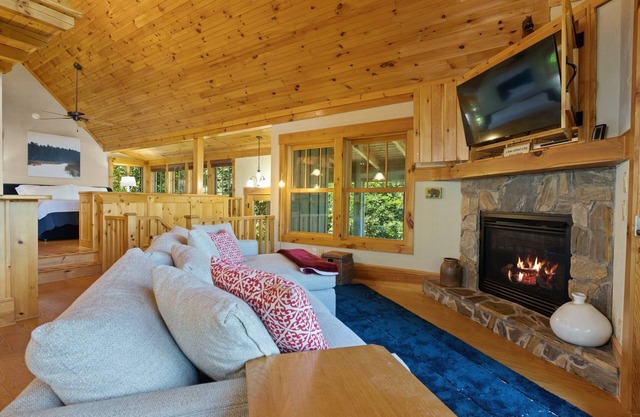 Fairytale 3-bedroom cabin in lovely Black Mountain with Views, WiFi, Hot Tub