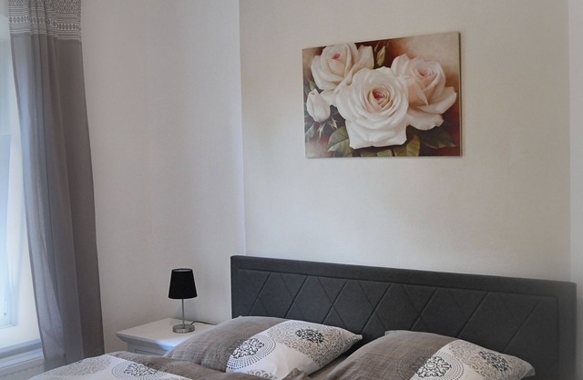 Ferienwohnung Jakob, mit Garten, Terrasse und Strandkorb