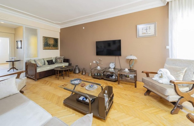Flat w Balcony Fireplace 5 min to Beach in Antalya