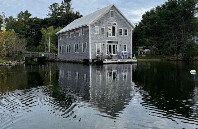 Floating on Damariscotta Lake
