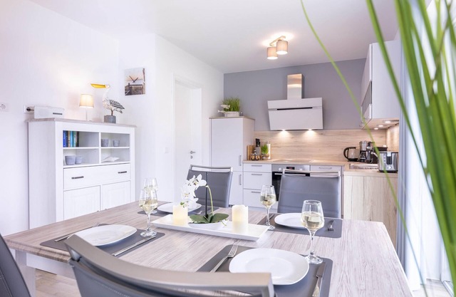 Friesenkoje vacation apartment: modern relaxation on the North Sea coast.