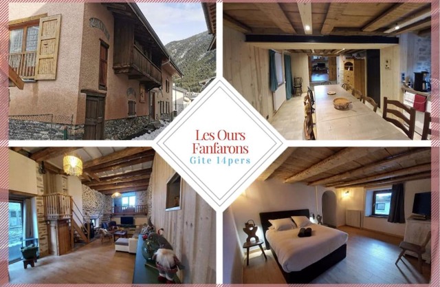 Gîte 14 pers LesOursFanfarons spacieux chaleureux