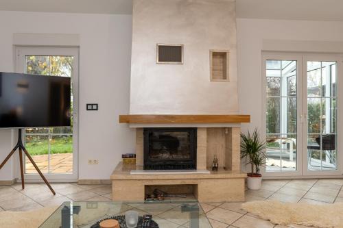Ganzes Ferienhaus in Leipzig mit Garage und Fußbodenheizung