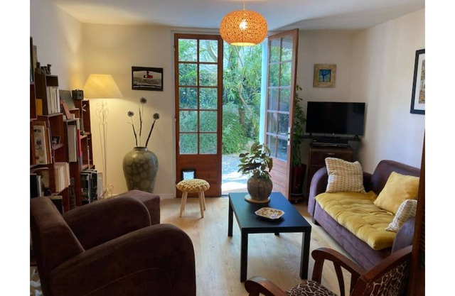 Garden level accommodation in a villa with swimming pool