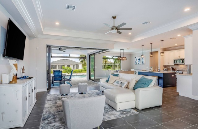 Gorgeous home with heated pool, lanai, grill, and washer/dryer