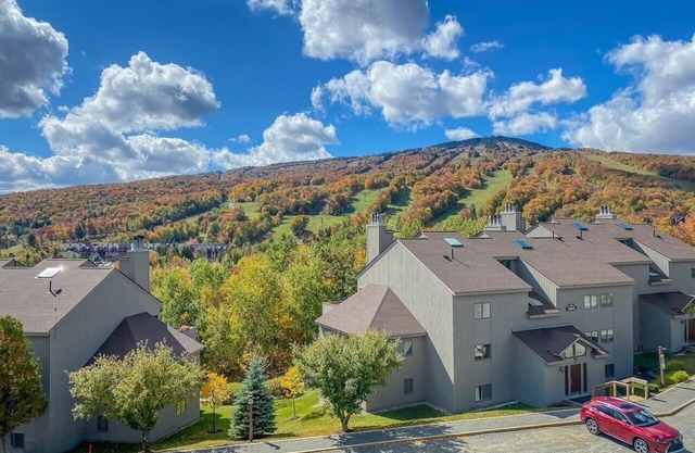 Gorgeous ski retreat apartment with fireplace and Mountain View.