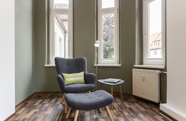 Green vacation apartment in the old pharmacy in the center of Wernigerode