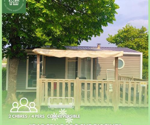 H147-Mobilhome cosy 2 chambres 4 personnes camping 5 étoiles
