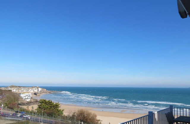 Harbour View Apartment has stunning views of St Ives harbour and beaches.