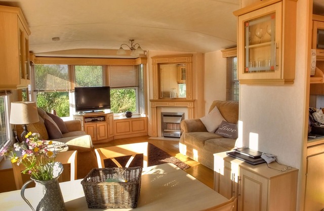 Helyg Bach chalet nestled on the tip of the beautiful Llyn Peninsula