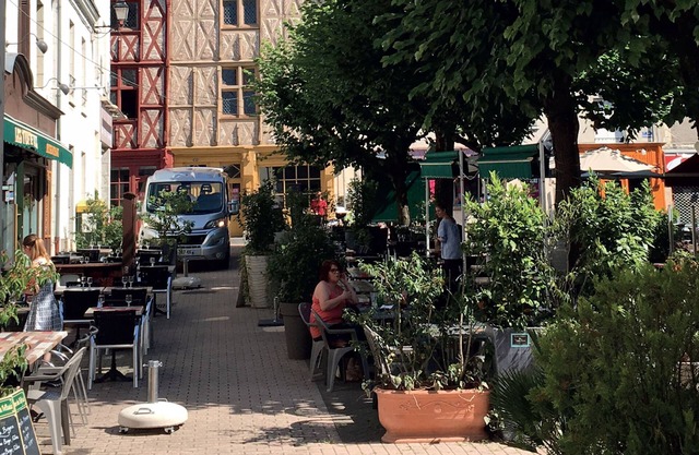 Historic district at the foot of the 19th century donjon dungeon
