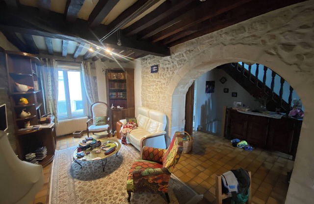 Historic house on rue Pasteur with terrace overlooking Dole's Little Venice