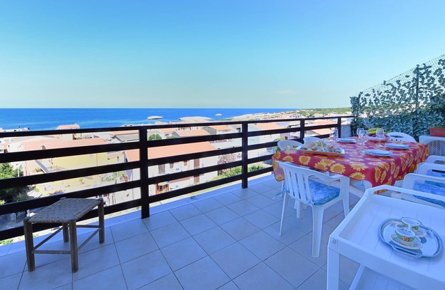 Holiday Apartment Panorama Blu close to the Beach with Sea View, Open Terrace & Wi-Fi
