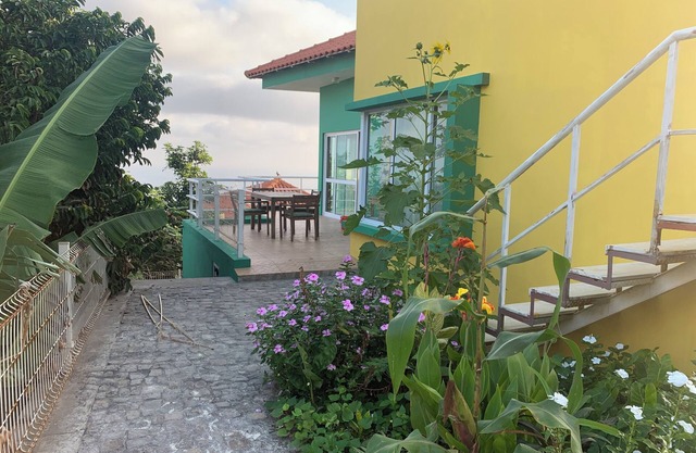 House, Cape Verde island Santo Antao, sea view, typical village, hiking trails