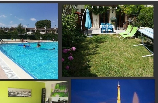 House in residence with swimming pool 30 mn from Paris