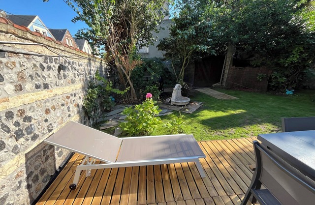 House near the sea with garden