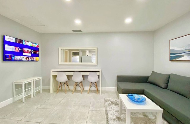 Kick back and relax in this calm, stylish space