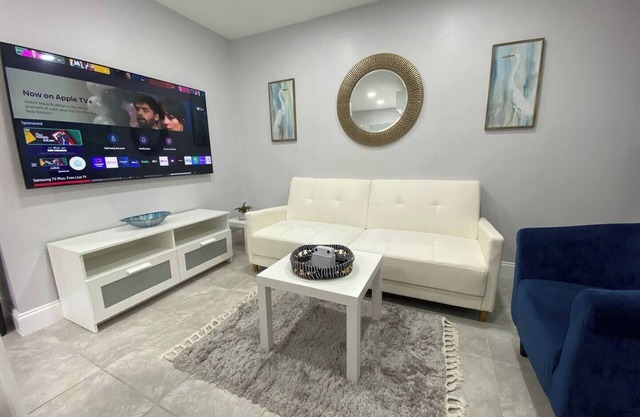 Kick back and relax in this calm, stylish space