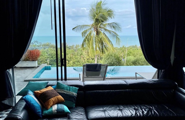 Ko Samui Sea View Pool villa Philippa, with car, just 400m to the Beach