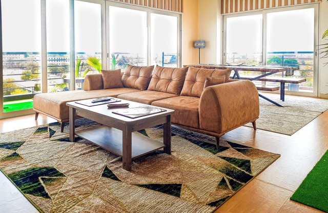 L'appartement African Chic de 4 Chambres sdb