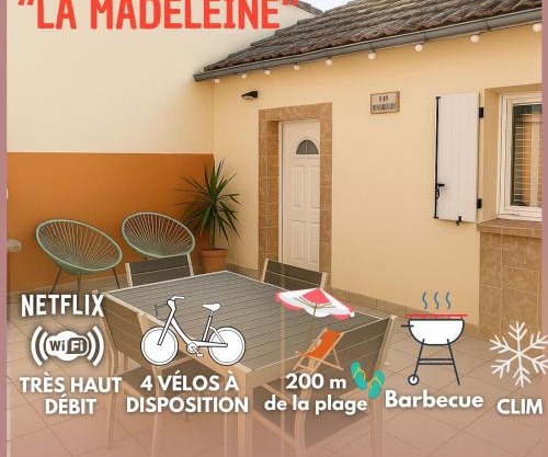 La Madeleine, 4 vélos, 200m de la plage, Clim, Terrasse, Barbecue