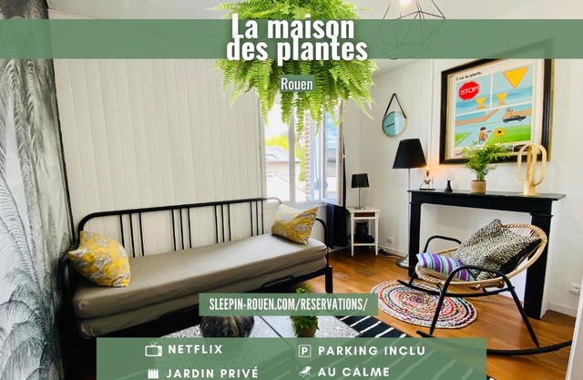 La Maison des Plantes, charmante, atypique et cosy pour 4 personnes avec parking et jardin