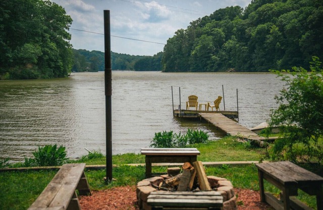 lake front cabin hot tub peaceful stunning views