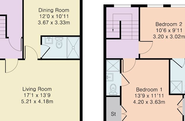 Large 2 bedroom, 3 bathroom apartment moments from tube and Whittington Hospital