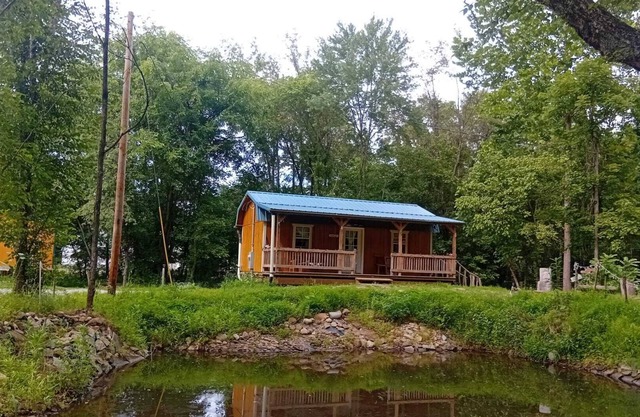 Larry's Cabin on a Koi Pond