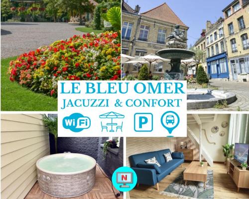 Le Bleu OMER - Jacuzzi & Netflix - Terrasse privée I Coeur de ville & Transports - Idéal FAMILLE - OFFRE SPÉCIALE