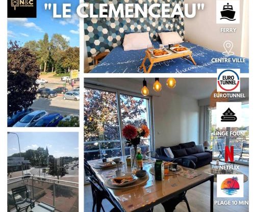 Le Clemenceau appart-Calais Nord-balcon-plage