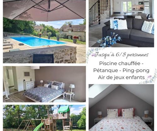 Le relais des clefs -Piscine chauffée, pétanque - 8pers