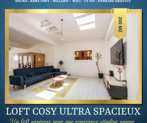 LOFT COSY - HYPERCENTRE - SAUNA - 200m2 - WIFI