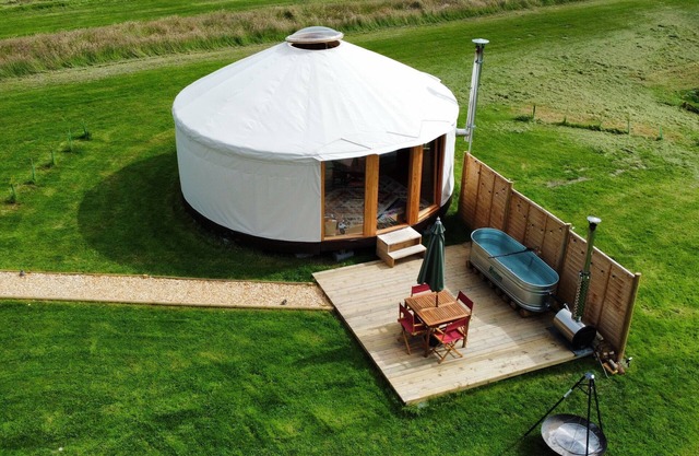 Luxury Glamping yurts with Hot Tubs
