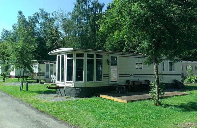 Luxury mobile home at famous Carpodrôme campsite