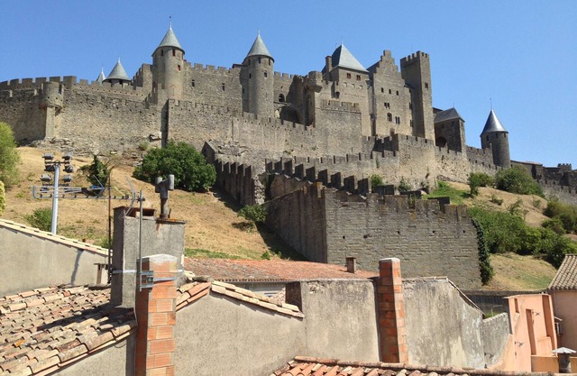 Magnificent views of Carcassonne Cite ramparts (Monet)
