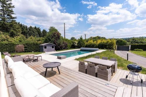 Maison à la campagne avec piscine chauffée proche Deauville