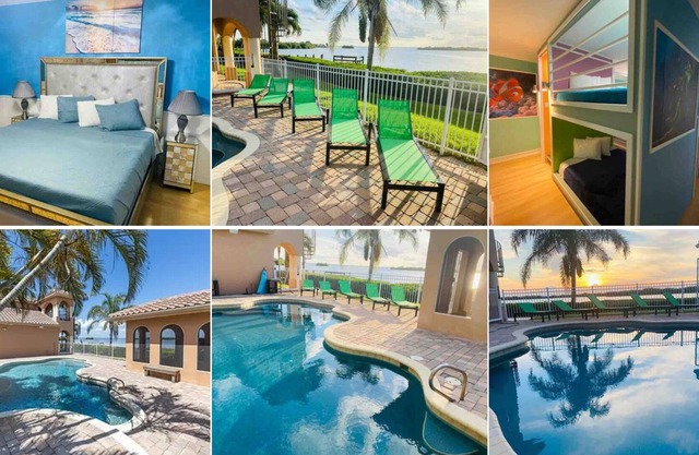 Majestic Waterfront Mansion in Cocoa Beach and Sunset Cove| Private dock and Pool