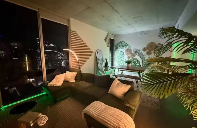 Miami Modern Loft Murals Floor-to-Ceiling