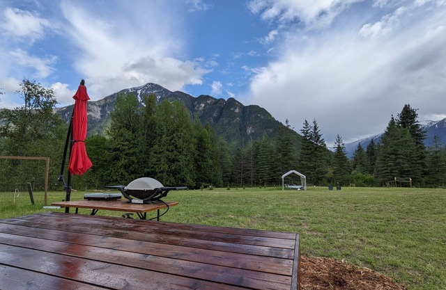 Micro cabin with stunning mountain views, close to Arrow lake/pet friendly!