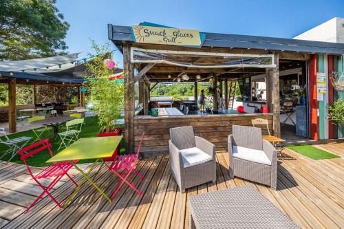 mobilhome terrasse ombragée 27m2
