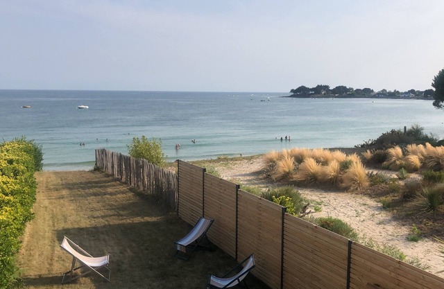 Modern 3 bedroom house on the beach with a private access