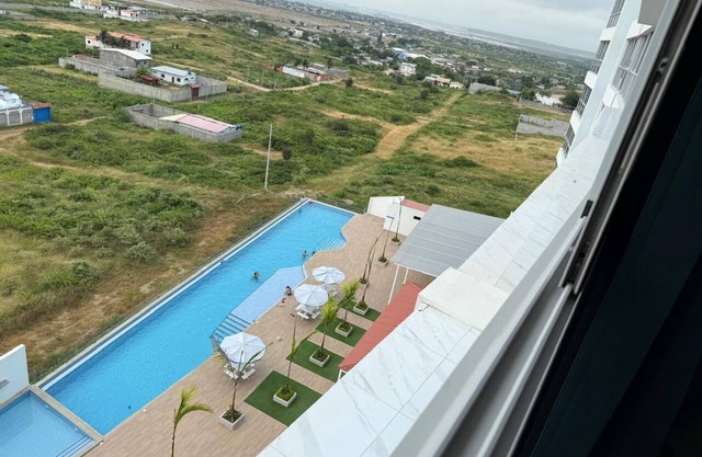 Modern apartment with AC and fitness room in tranquil Punta Blanca